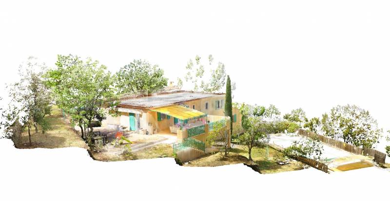 Relevé de terrain au scan 3D pour un concepteur paysagiste à Cotignac en Provence-Alpes Côte d'azur